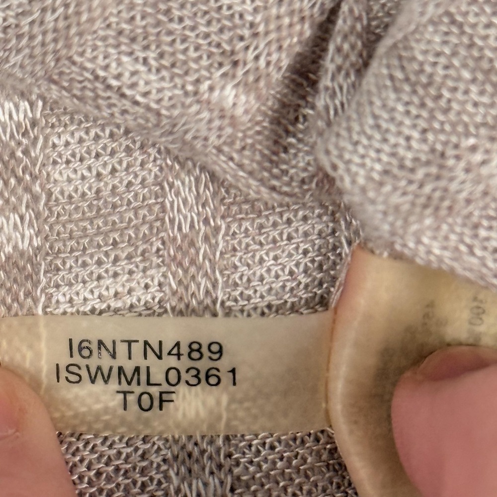 Ivanka Trump Sweater Medium Beige Layered Hem Knit Long Sleeve Top Lightweight - Picture 9 of 12